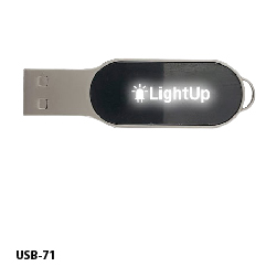 Sliver Metal Light-Up USB Flash Drive